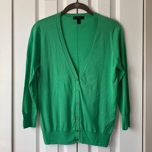 J. Crew Green Cardigan SMALL